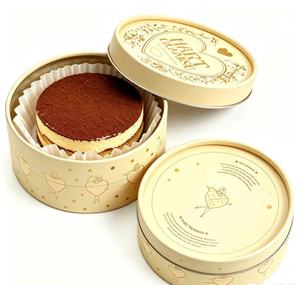 High Quality Custom Round <b>Paper</b> Canister Food Grade <b>for</b> Basque Cheesecake Dessert Baking Packaging Tube - Product Image 3