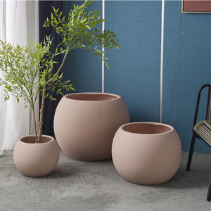 Pot en argile de magnésium, vase sphérique innovant pour les magasins de décoration intérieure de luxe, grand centre de présentation <span class=keywords><strong>botanique</strong></span> - Product Image 3