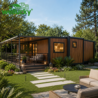 Casa Contenedor Expandible Moderna de 2, 3 y 4 Dormitorios, Casa Modular Prefabricada con Baño Completo para Patio Trasero, Apartamento para Visitas y Suite para Huéspedes