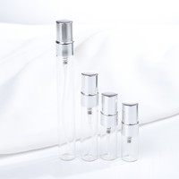Haute qualité OEM Portable rechargeable 2ml 3ml 5ml 10ml Rond Clair Parfum Atomiseur Testeur Vaporisateur avec bouchon en métal à vis