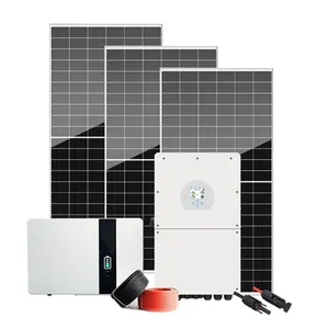 Almacenamiento solar casero 5Kw 7.5Kw 10Kw 15Kw One Stop Solution Hybrid Off Grid Sistema de energía solar para uso doméstico