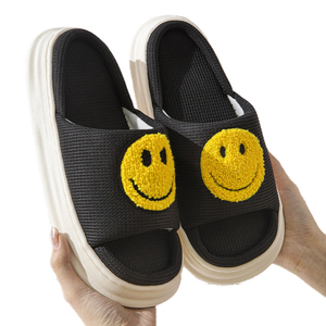 Quà Tặng Valentine Bán Buôn Ánh Sáng Phụ Nữ Mùa Hè Nụ Cười Cảm Xúc Khuôn Mặt Trong Nhà Dép Phẳng Nhà Mát <span class=keywords><strong>Slide</strong></span> Dễ Thương Kid Dép Đi Trong Nhà - Product Image 1