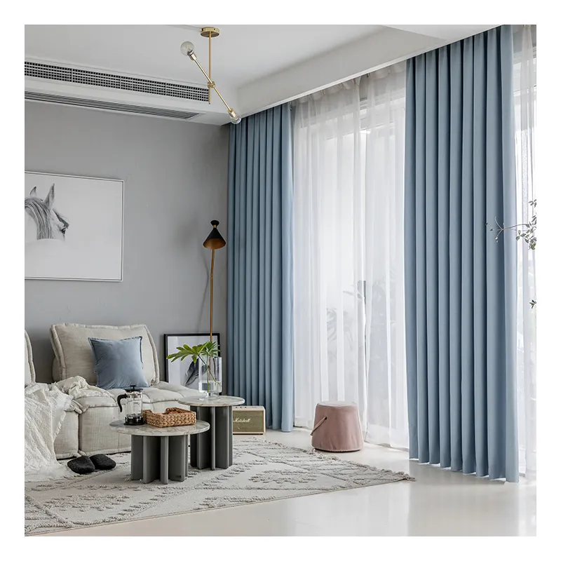 Innermor Panas Isolasi Polos Tirai untuk Living Room Dekorasi Rumah Tirai Lembut Tirai untuk Kamar Tidur Tinggi Tingkat Shading Siap Pakai