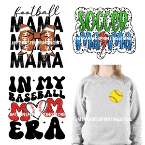 In My Ball Sport Mom Era Mother's Day Faux Glitter Dalmatian Bolt Soccer Mama DTF Transfer Stickers For Clothing