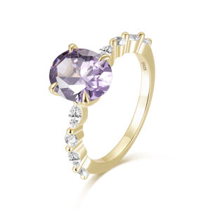 OAHLAN 925 Sterling Silber Ring Oval schliff Blau Topas Edelstein Zirkon Zirkon Verlobung ringe Solitaire Halo Versprechen Ring für Frauen - Product Image 4