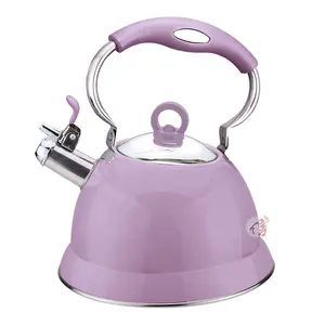 Realwin High Quality Kitchen Home 3L Hot Water Tea Pot Stainless Steel Water Cooker Tea Kettle Whistle Kettle With Color Paint