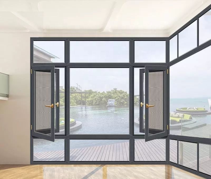 Customized Aluminum Hurricane Impact Windows Open