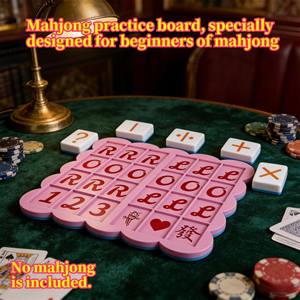 Vassoio per Pratica Mahjong Stampato in 3D, Tavola di Posizionamento Tessere Numerate LR, Piastra di Allenamento per Principianti, Contenitore per Tessere da Gioco - Product Image 5