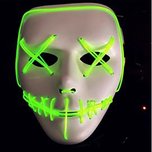 Masque de danse fantôme en PVC, 1 pièce, Cool, masques de cavalier de <span class=keywords><strong>Kamen</strong></span>, masques Hip-Hop, lumières blanches pour la maison Bar, outils pour soirées en boîte de nuit, fournitures - Product Image 2