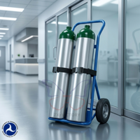 Cilindro de Gas de Aluminio ZX Manufacturer DOT-3AL ME MD M6 para Uso de Emergencia, Tanque de Oxígeno para Terapia Médica