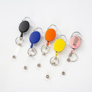 Custom Retractable Badge Holder with Carabiner Reel, Belt Clip, and Key Ring <b>for</b> ID <b>Card</b> Badges - Product Image 4