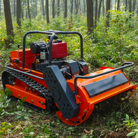 Mesin Pemotong Rumput Flail Euro 5 EPA CE 800mm 1000mm 1200mm RC Robotik Tenaga Diesel untuk Pemotongan Rumput