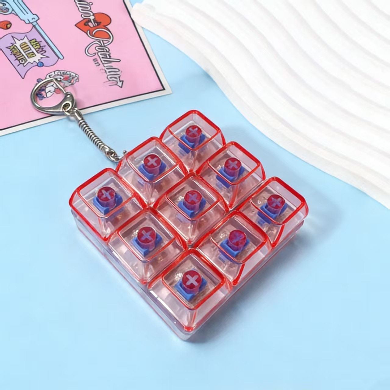 การส่งผ่านสูงเก้าคีย์สีแดง