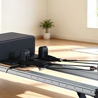 Reformer Pilates en alliage d'aluminium à rail complet avec poulie à roulement de précision, lit de base, couleur personnalisée, équipement de studio