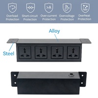 Multiprise universelle encastrée sous le bord du bureau avec 4 ports Usb prise de courant du panneau Mental