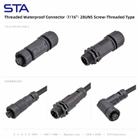 Conector Impermeable Mini de Plástico ALTW Hembra/Macho de 2, 3, 4, 5, 6, 8 Núcleos, Enchufe Eléctrico Roscado Tipo Bayoneta para Instalación en Campo