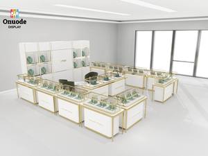 Custom Jewelry Kiosk Design with LED Glass Display Showcase | Luxury Mall Retail Booth for Rings, Necklaces, <b>Watches</b> - Product Image 2