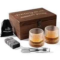 WEIBU Hot Sell Natural OEM Kunden spezifische Luxus Whisky Stones & Whisky Dekan ter Geschenkset