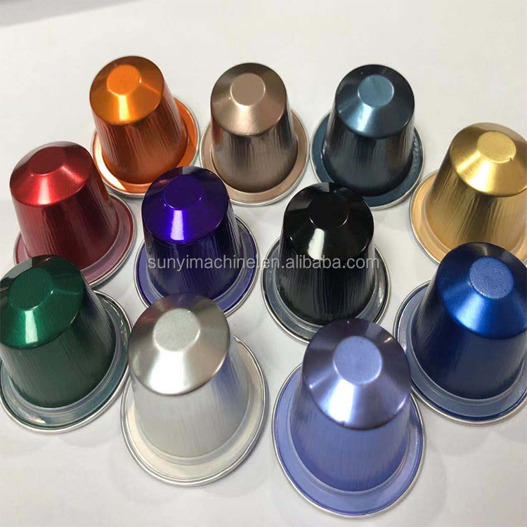 Алюминиевые пустые кофейные капсулы Nespresso на заказ, кофейные капсулы для работы дома, металлическая упаковка для кофе