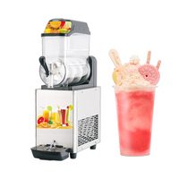Cuisine commerciale équipement de réfrigération en acier inoxydable automatique 1 réservoir Granita boisson congelée Slushy Machine pour la maison hôtels