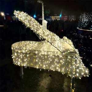 ไฟ LED รูปทรงเปียโน 3 มิติ สำหรับตกแต่งงานเทศกาล ต้นคริสต์มาส และไฟประดับสวน - Product Image 1