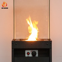 Brasero de jardin portable à gaz, vente directe usine, chauffage de terrasse carré, foyer extérieur