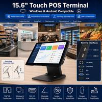 Sistema de Punto de Venta (TPV) Plegable de Una Sola Pantalla para Comercios, Compatible con Windows/Android, Ideal para Tiendas de Conveniencia