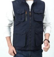 Tactique de déchargement de pêche gilet extérieur photographe gilet maille travail sans manches veste multi-poches gilet
