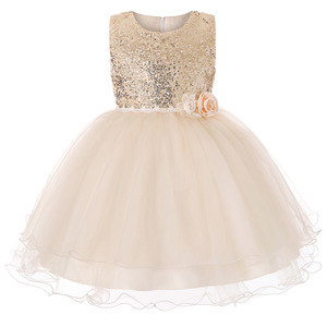 Fuchsia <b>Sequined</b> Princess Dress For Girls A-Line Tulle Flower Girl Party Dress - Product Image 3