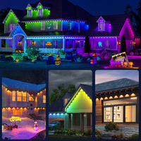Luz de Punto LED RGBIC para Exteriores Impermeable IP65 de PVC con Ritmo Musical para Nochebuena e Iluminación de Paisajes, Luces de Navidad RGB Permanentes