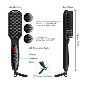 Cepillo Alisador Eléctrico Portátil con Mango de Plástico para Uso Doméstico, Plancha para Barba - Product Image 5