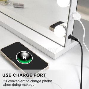 Gương để bàn hiện đại có đèn LED, có thể điều chỉnh độ sáng, gương trang điểm để bàn, gương trang điểm LED để bàn, bán buôn từ nhà máy - Product Image 2