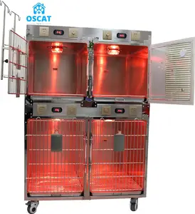 OSCAT EUR PET MT 304 Jaula de tratamiento de Icu para animales veterinarios de acero inoxidable Jaulas para perros de hospital para mascotas Producto para casas