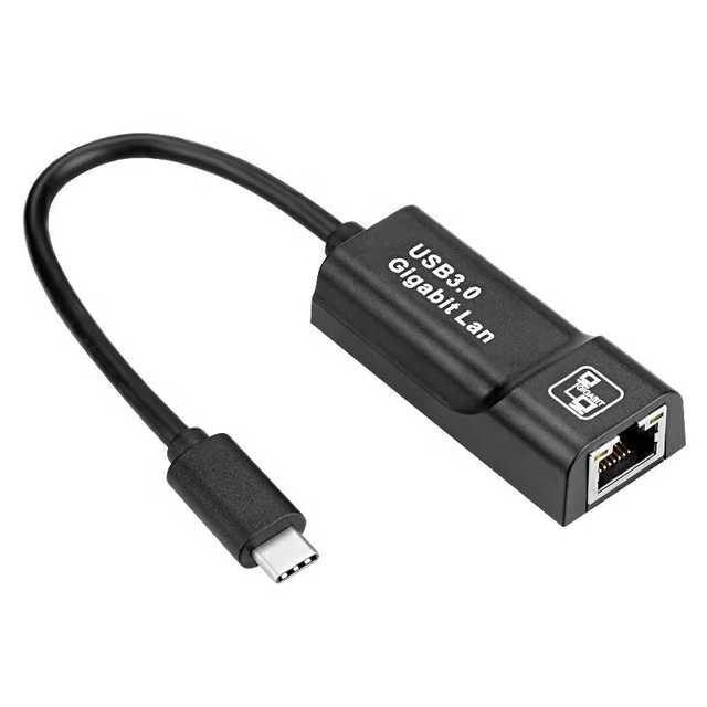 External 1000Mbps Network Card High Speed USB C Type C Type-C 3.1 to RJ45 Gigabit Ethernet Adapter Cable 1000Mbps Network Card
