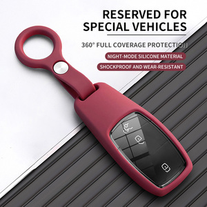 Housse de protection en silicone pour <span class=keywords><strong>clé</strong></span> intelligente - Étui souple en TPU pour télécommande sans <span class=keywords><strong>clé</strong></span> avec <span class=keywords><strong>porte</strong></span>-clés - Product Image 4