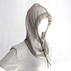 BLOCK EMF Tela antiradiación EMI y RF Blindaje EMF Hat 100% Silver Mesh Hoodie Hat 100% Silxer - Product Image 1