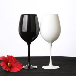 <strong>Wholesale</strong> Custom Logo 300ml Colored <strong>Champagne</strong> <strong>Flute</strong> Goblet Black Wine Glasses - Product Image 5