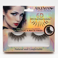 1 paire/boîte de faux cils en bande effet duveteux et naturel - Légers, volume naturel, réutilisables, application facile