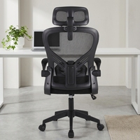 Chaise de bureau ergonomique moderne en maille, confortable, pour réunions, avec appui-tête réglable 2D et siège en mousse moulée – Vente en gros