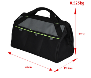 Sac à outils de grande capacité avec bandes réfléchissantes, sac d'électricien en tissu Oxford, sac de rangement étanche pour matériel de réparation - Product Image 5