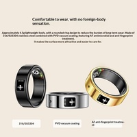 Nouvelle bague connectée transfrontalière SR116 en métal pour l'enregistrement, la traduction, le comptage des pas, la surveillance de la fréquence cardiaque et de l'oxygène sanguin