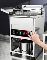 Máquina de filtro de aceite para restaurante de comida rápida, Nugget de pollo y patatas fritas, freidora profunda para procesamiento de alimentos