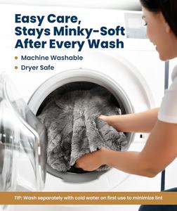 Plaid en fausse fourrure moelleux et chaud pour canapé, lit, sofa, <span class=keywords><strong>couverture</strong></span> moelleuse et douce en <span class=keywords><strong>minky</strong></span>, couvertures en fausse fourrure super confortables - Product Image 6