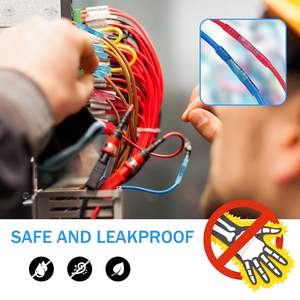 Kit de conectores de terminales de 90 piezas, conectores de anillo hembra y macho, conectores de cable de cobre impermeables para uso eléctrico marino - Product Image 5