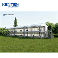 Structure extérieure à longue portée à double étage pour simulateur de golf, abri de tir et pavillon d'entraînement sportif