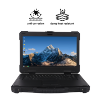 15,6 inch Intel I9 14-core robuuste laptop IP65 brede temperatuurbereik zwart voor noodhulp & utiliteitsgebied aangepaste poorten Wi-Fi 6