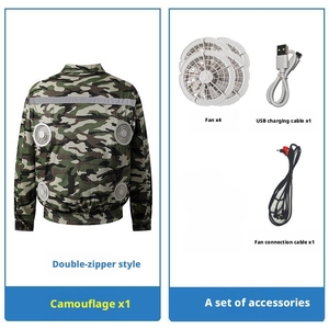 เสื้อแจ็คเก็ตมีพัดลมระบายความร้อน รุ่นซัมเมอร์คูล มัสต์ฮาฟ ดีไซน์แถบสะท้อนแสงด้านหน้าและด้านหลัง พร้อมช่องใส่ของหลายช่อง AAMJ1 - Product Image 6