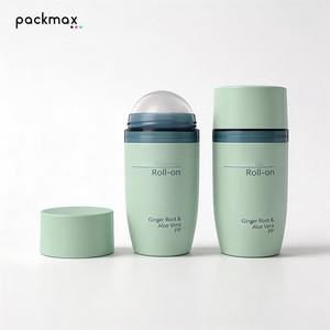 ขวดโรลออนระงับกลิ่นกายทรงกระบอก PP ยอดนิยม ขนาด 50 มล. แบบเติมได้ พร้อมหัวฉีดพลาสติกสำหรับของเหลว พิมพ์ลายสกรีน บรรจุภัณฑ์เครื่องสำอาง - Product Image 1
