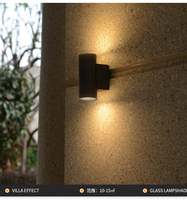 Lampe LED cylindrique moderne IP54 étanche en aluminium pour extérieur avec diffuseur PMMA 6W pour jardin et hôtel