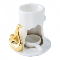 Nouveau design de chauffe-bougies en céramique brûleur de poêle à arôme parfumé diffuseur de cire d'huile parfumée pour application de salon vente d'usine